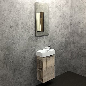 Тумба с раковиной Comforty Матэ-40 00-00015132 дуб дымчатый для ванной в интернет-магазине Sanbest