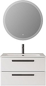 Тумба с раковиной Cezares ECO-CER-N 80 ECO-CER-N-800-2C-SO-BO белая матовая для ванной в интернет-магазине Sanbest