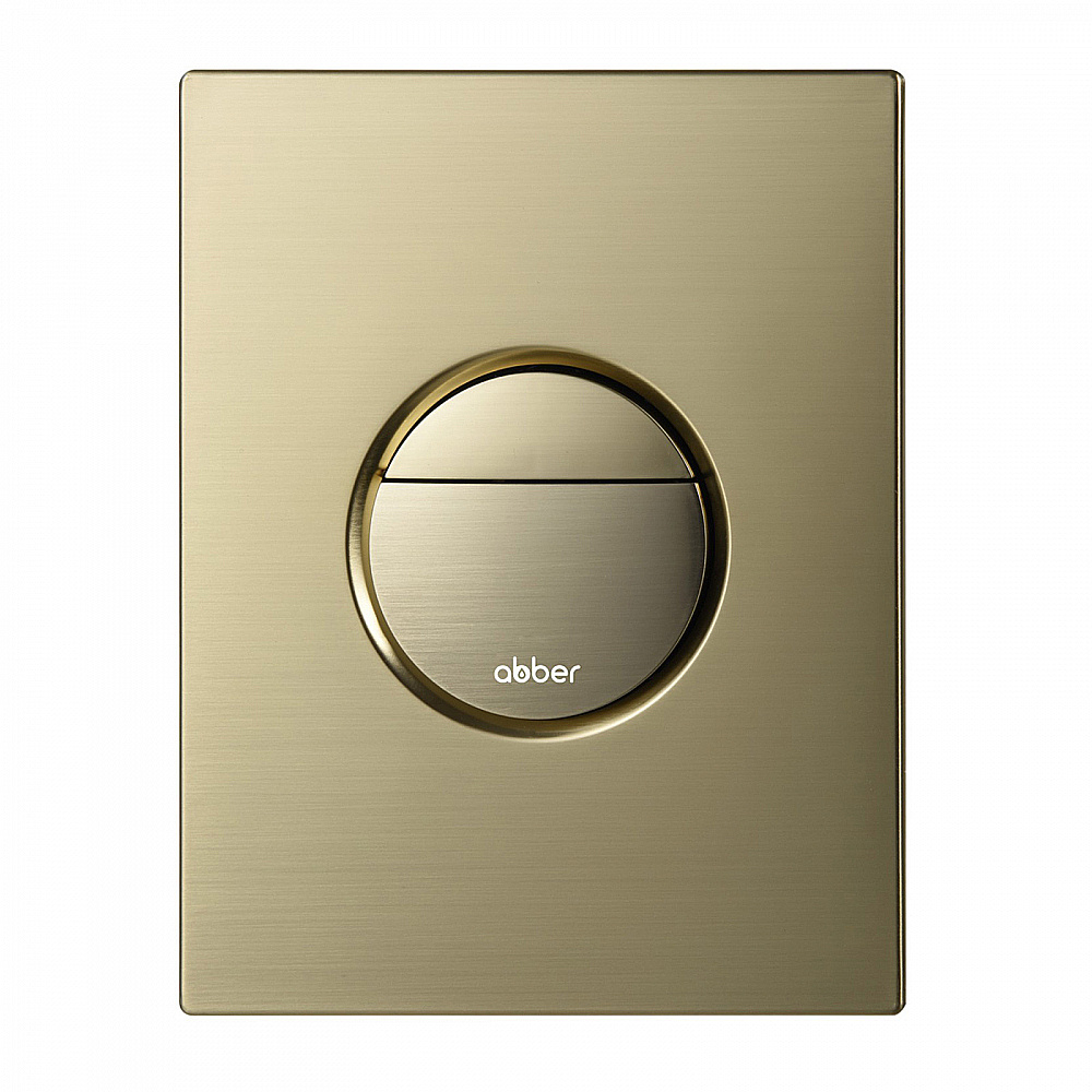 Кнопка для инсталляции Abber AC0126BG брашированное золото купить в интернет-магазине сантехники Sanbest