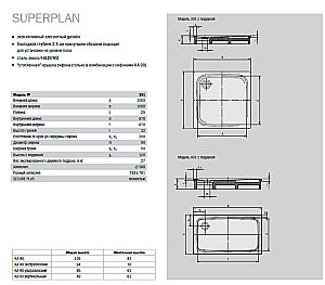Душевой поддон Kaldewei Superplan 391-2 100x100 купить в интернет-магазине Sanbest