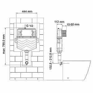 Бачок скрытого монтажа WasserKraft Aller 10TLT.031.ME.WH01 купить в интернет-магазине сантехники Sanbest