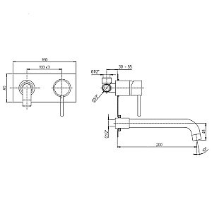 Смеситель для раковины PAINI Cox 78PJ208P золото матовое купить в интернет-магазине сантехники Sanbest