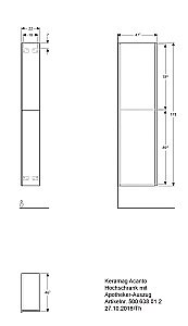 Шкаф-пенал Geberit Acanto 500.638.JK.2 22 серый для ванной в интернет-магазине сантехники Sanbest