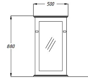 Зеркало Опадирис Палермо 50 светлый орех в ванную от интернет-магазине сантехники Sanbest