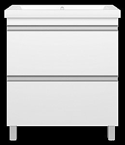 Тумба с раковиной Misty Ингрид - 75 П-Инг-01075-012Я белая для ванной в интернет-магазине Sanbest