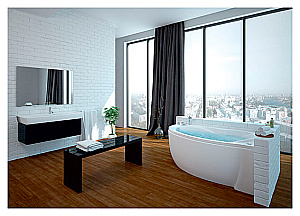 Ванна Azario PAOLINA 160х97 AV.0071160 белая/правая купить в интернет-магазине Sanbest