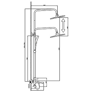 Душевая система Azario Alanti AZ-K2332B черная матовая купить в интернет-магазине сантехники Sanbest