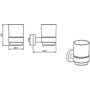 Стакан Aquatek Вега AQ4004MB черный купить в интернет-магазине сантехники Sanbest