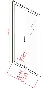 Душевая дверь Aquanet Alfa NAA6121 130 стекло прозрачное/профиль хром купить в интернет-магазине Sanbest