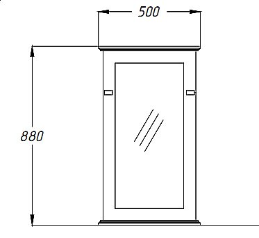 Зеркало Опадирис Палермо 50 светлый орех в ванную от интернет-магазине сантехники Sanbest