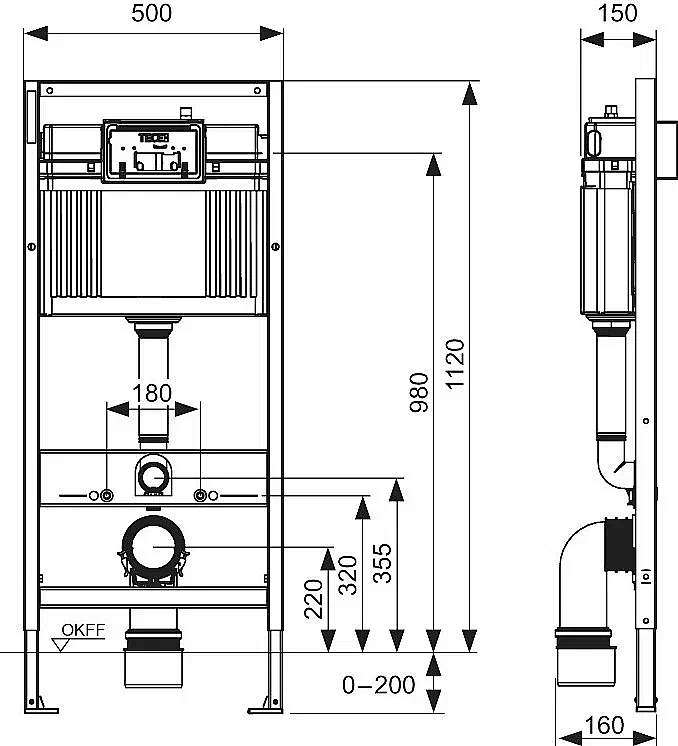Унитаз подвесной BIEN HARMONY с инсталляцией TECE 9400414+HRKA052N5VP0B7000+VTMU11B7B7HB0 безободковый, с сиденьем микролифт, черный матовый/кнопка черная матовая купить в интернет-магазине Sanbest
