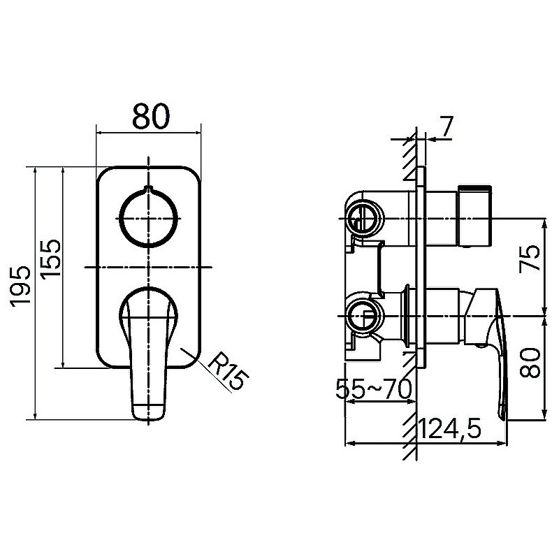 Смеситель для душа Iddis Ray RAYBL00i68 черный матовый купить в интернет-магазине сантехники Sanbest