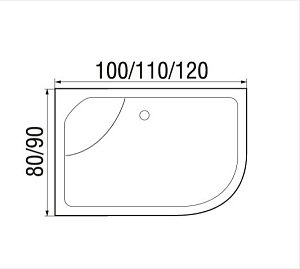 Душевой поддон River WEMOR 100/80/44 купить в интернет-магазине Sanbest