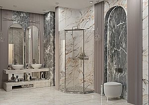 Душевой уголок Ambassador Ritz 112011102 90х90 стекло прозрачное/профиль хром купить в интернет-магазине Sanbest