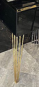 Консоль с раковиной Armadi Art LUCIDO 770-100-B 100 глянцевый черный для ванной в интернет-магазине сантехники Sanbest