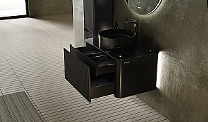 Тумба с раковиной Jorno Lumino 80 антрацит для ванной в интернет-магазине Sanbest