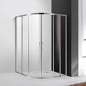 Душевой уголок Cezares Molveno 120x120 MOLVENO-R-22-90+30-C-Cr-IV стекло прозрачное/профиль хром купить в интернет-магазине Sanbest