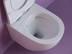 Унитаз подвесной Ceramica Nova Uno CN11001 белый, безободковый, с крышкой микролифт купить в интернет-магазине Sanbest