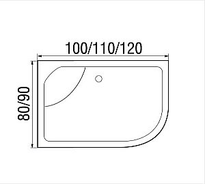 Душевой поддон River WEMOR 100/80/44 купить в интернет-магазине Sanbest