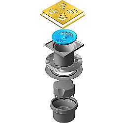 Душевой трап Pestan Confluo Standard 13000162 золото купить в интернет-магазине Sanbest