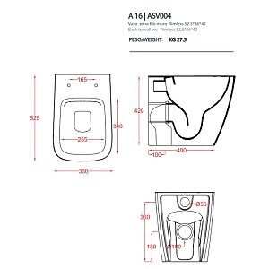 Унитаз напольный Artceram A16 ASV004 05 00 белый матовый купить в интернет-магазине Sanbest