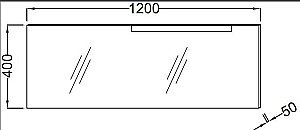 Зеркало с подсветкой Jacob Delafon STILLNESS EB2008-NF 120 в ванную от интернет-магазине сантехники Sanbest