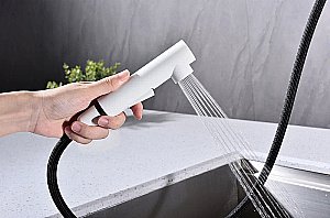 Смеситель для кухни Paulmark Neo Ne214419-WH белый матовый купить в интернет-магазине сантехники Sanbest