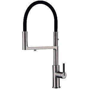 Смеситель для кухни Paulmark Tornado To213402-GM вороненая сталь купить в интернет-магазине сантехники Sanbest