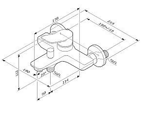 Смеситель для ванны AM.PM X-Joy F85A10022 купить в интернет-магазине сантехники Sanbest