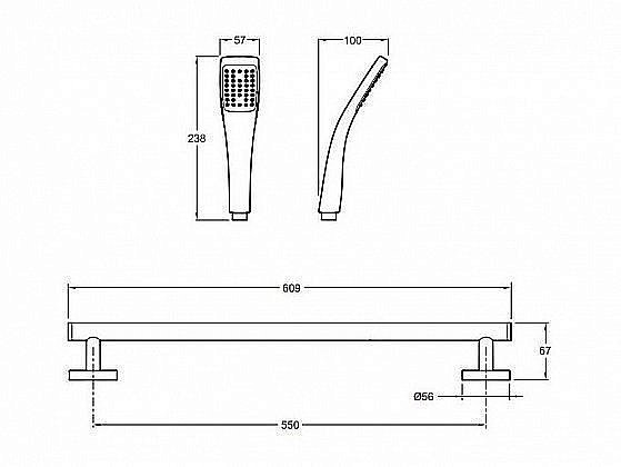 Душевая штанга Jacob Delafon EO E99938-CP купить в интернет-магазине сантехники Sanbest