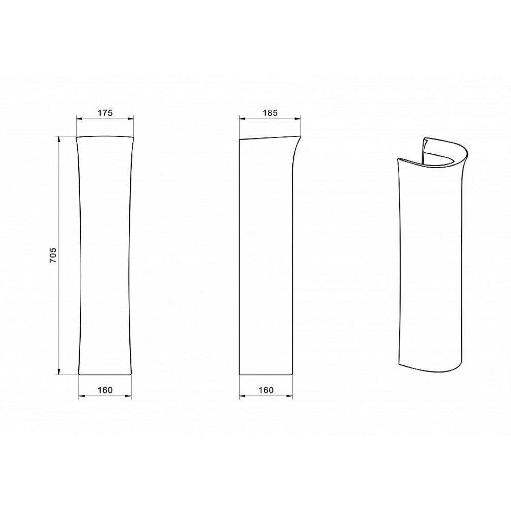 Раковина Santek Анимо 59 1.WH11.0.508 на пьедестале белая купить в интернет-магазине Sanbest