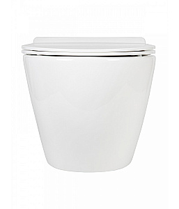 Унитаз подвесной Agger AT09150L безободковый, с инсталляцией, смыв торнадо, с крышкой микролифт, белый глянцевый купить в интернет-магазине Sanbest