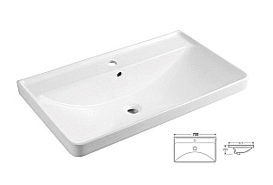 Тумба с раковиной Monte Azario Ника 70 CS00080144 белая для ванной в интернет-магазине Sanbest