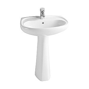 Раковина на пьедестале Vitra Normus 55 9600B003-7650 белая купить в интернет-магазине Sanbest