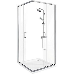 Душевой уголок Good Door Lite 80х80 ЛТ00004 стекло прозрачное/профиль хром купить в интернет-магазине Sanbest