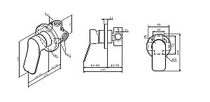 Смеситель для душа AM.PM X-Joy F85A65000 купить в интернет-магазине сантехники Sanbest
