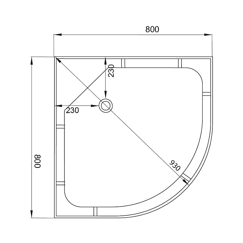 Душевая кабина DTO ЕМ1580 N LED с гидромассажем 80х80 купить в интернет-магазине Sanbest