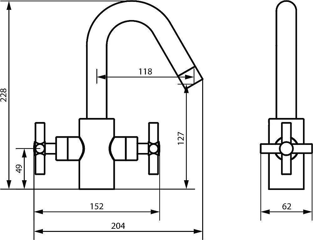 Смеситель для раковины RedBlu by Damixa Neo Classic 270210000 купить в интернет-магазине сантехники Sanbest