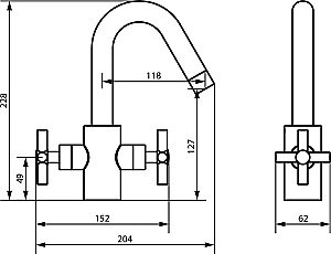 Смеситель для раковины RedBlu by Damixa Neo Classic 270210000 купить в интернет-магазине сантехники Sanbest