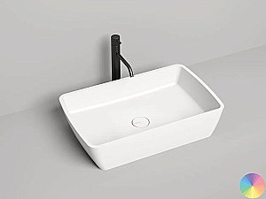 Раковина накладная Salini GLORIA 11 1102212MF 65 из искусственного камня S-Stone, матовая, цвет по RAL полностью купить в интернет-магазине Sanbest