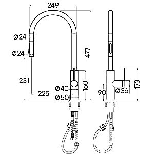 Смеситель для кухни Paulmark Senso Se215180-LG светлое золото купить в интернет-магазине сантехники Sanbest