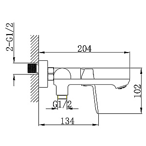Смеситель для ванны Azario Alanti AZ-K3032GR графит купить в интернет-магазине сантехники Sanbest