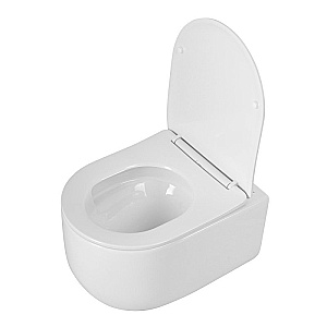 Унитаз подвесной BelBagno Soft-Tor BB084CH-TOR/SC белый, безободковый, с крышкой микролифт, слив-торнадо купить в интернет-магазине Sanbest