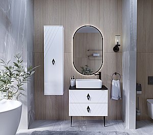 Столешница Grossman Вива 70 507003 черная глянцевая для ванной в интернет-магазине сантехники Sanbest