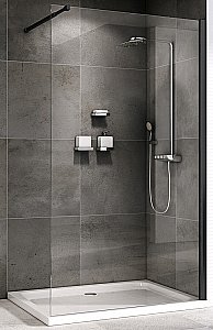 Душевое ограждение ABBER Immer Offen AG61100B8 100 стекло прозрачное/профиль черный купить в интернет-магазине Sanbest