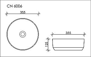 Раковина накладная Ceramica Nova Element CN6006 35 белый матовый купить в интернет-магазине Sanbest