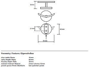Крючок Bemeta Alfa 102406022 купить в интернет-магазине сантехники Sanbest