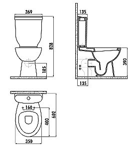 Унитаз напольный Creavit Sedef SD318-11CB00E-0000 белый купить в интернет-магазине Sanbest