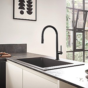 Смеситель для кухни Hansgrohe Talis M54 72800670 черный матовый купить в интернет-магазине сантехники Sanbest