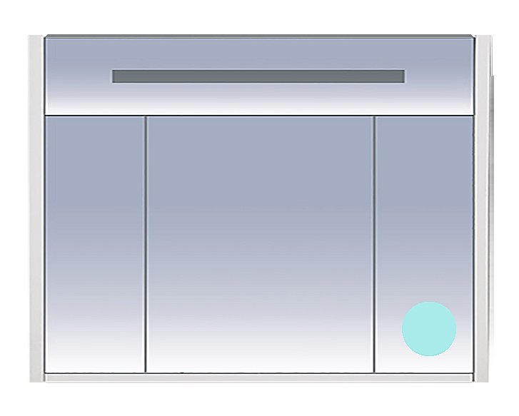 Зеркальный шкаф Misty Джулия 105 голубой купить в интернет-магазине сантехники Sanbest